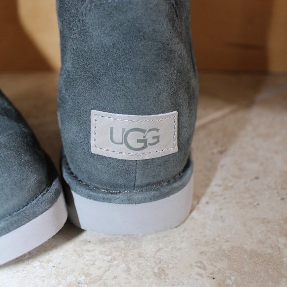 NEW UGG ABREE MINI GRAY SUEDE WATER RESISTANT BOOT - Picture 8 of 9